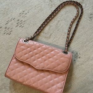 Rebecca Minkoff Quilted Affair Primrose Pink Leather Shoulder Bag in Large